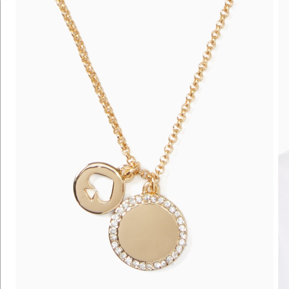 kate spade spot the spade pave charm pendant